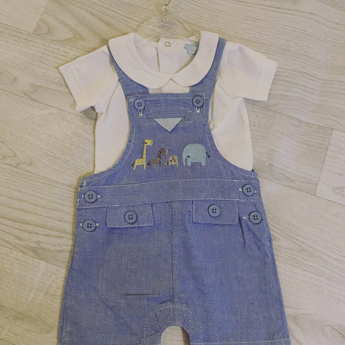 Chambray dungaree set