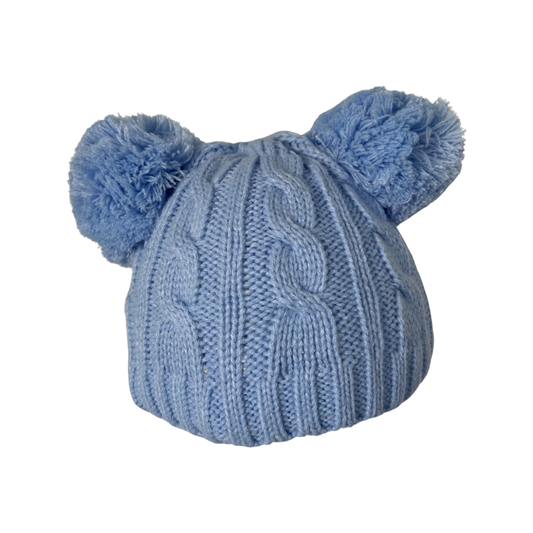 Double Pom Pom hat and mitts set