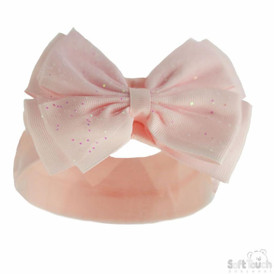 Glitter bow baby headband