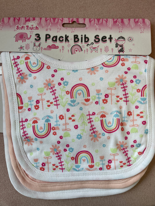 Rainbow triple pack bibs