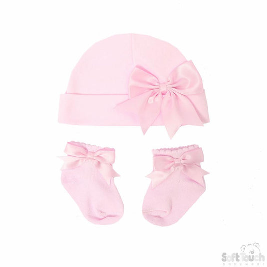 Bow Hat and sock set