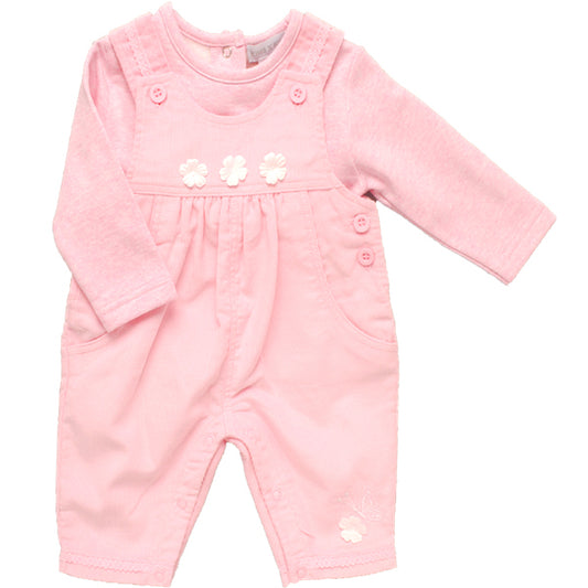 Butterfly cord dungaree set